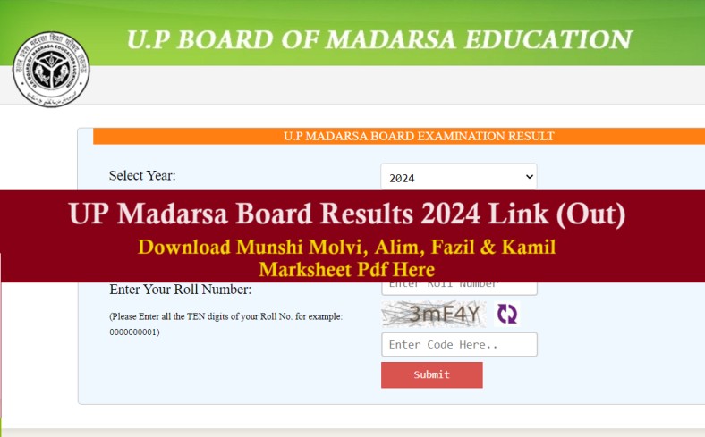 UP Madarsa Board Results 2024 Link for Munshi Molvi, Alim, Fazil & Kamil Marksheet