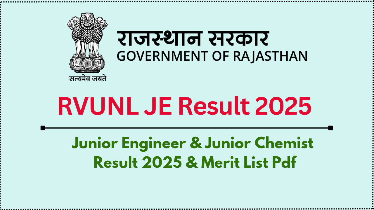 RVUNL JE Result 2025